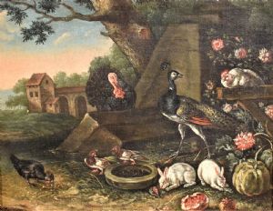 Pátio com animais e flores VENDIDO